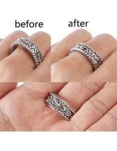 Ajustador de Tamaño de Anillo Invisible Silicona 15 Piezas 2