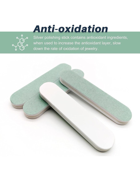 Palitos de Pulido Plateados CATIFLIN 20pcs 9cm para Joyas