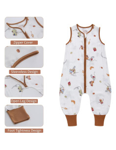 Saco de Sueño para Bebés Miracle TOG 0.5 con Piernas 3-12 Meses 2