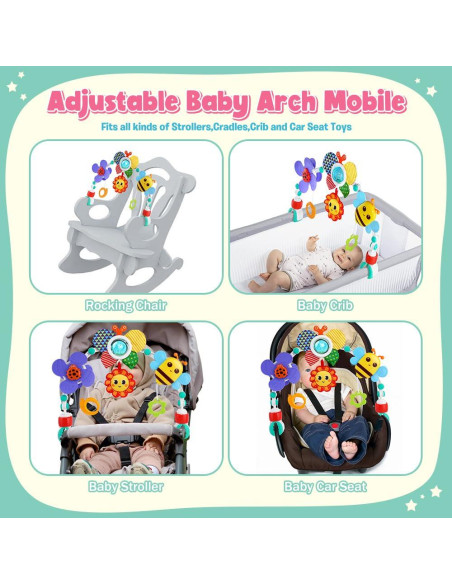 Arco de Juguete Ajustable SINOMARS para Cochecito de Bebé