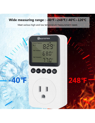 Controlador de Temperatura Digital KETOTEK KT3200PRO 1800W