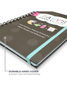 Registro Diario del Bebé Kahootie Co - 120 Páginas, Marrón 2