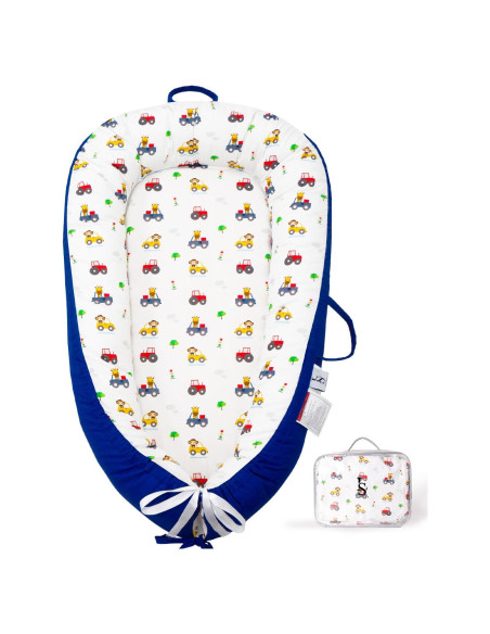 Cuna para Bebés Reversible Algodón Suave 0-24 Meses