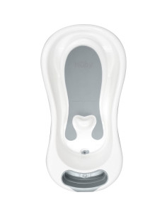 Bañera Ultra Suave Nuby para Bebés 0+ Meses - Blanco/Gris 2