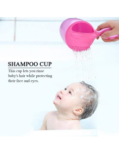 Taza de Champú para Bebés con Asa Rosa 20x10.7 cm 2