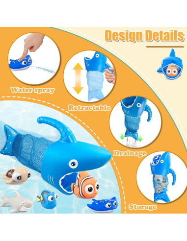 Conjunto de Juguetes de Baño Elefante - Baloncesto y Pesca