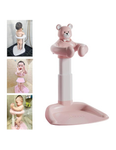 Soporte de Ducha para Bebés HOVTOIL Ajustable Rosa 8-36 Meses