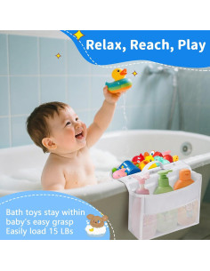 Organizador de Juguetes de Baño Wynaura con 2 Compartimentos 2