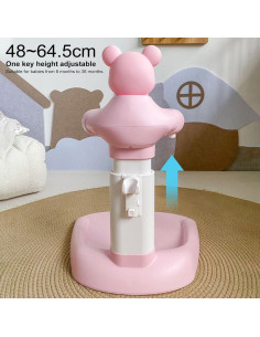 Soporte de Ducha para Bebés HOVTOIL Ajustable Rosa 8-36 Meses 2