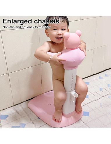 Soporte de Ducha para Bebés HOVTOIL Ajustable Rosa 8-36 Meses