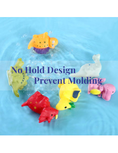 Juguetes de Baño Sin Agujero XY-WQ Dinosaurios 6 Piezas 2