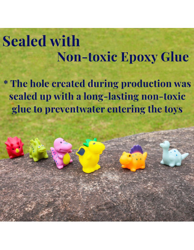 Juguetes de Baño Sin Agujero XY-WQ Dinosaurios 6 Piezas