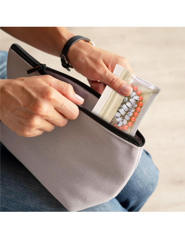 4 Organizador de Joyería de Viaje Larrel Translúcido 10.5x8cm