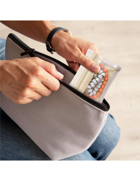 4 Organizador de Joyería de Viaje Larrel Translúcido 10.5x8cm