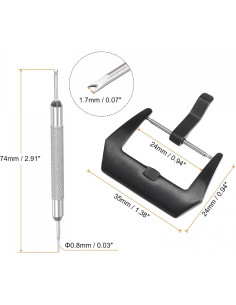 Conjunto Hebillas de Reloj uxcell Acero Inoxidable 24mm PVD 2