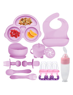 Juego de Alimentación de Silicona MIICASA 8 Piezas Bebés