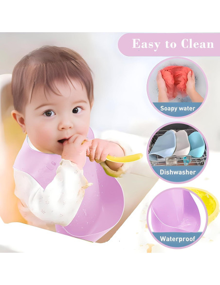 Juego de Alimentación de Silicona MIICASA 8 Piezas Bebés