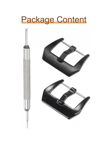 Conjunto Hebillas de Reloj uxcell Acero Inoxidable 24mm PVD