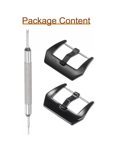 Conjunto Hebillas de Reloj uxcell Acero Inoxidable 24mm PVD