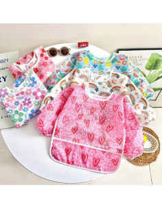 Babero Impermeable PandaEar para Bebés 6-36 Meses Manga Larga 2