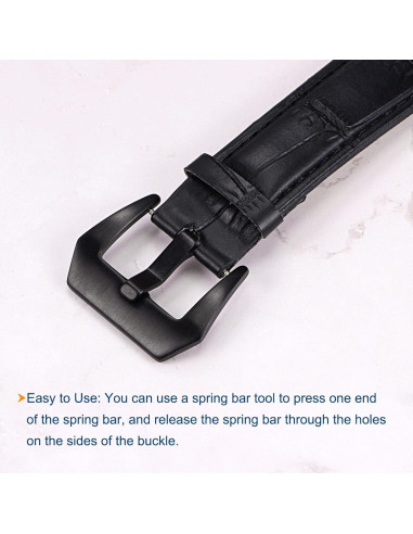 Conjunto Hebillas de Reloj uxcell Acero Inoxidable 24mm PVD