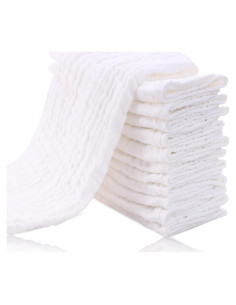 Paquete de 12 Paños de Muselina para Eructos Castillo Bonito 50.8x25.4 cm