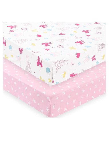 Sábanas Ajustables para Cuna PHF - 2 Piezas 71x132cm Castillo