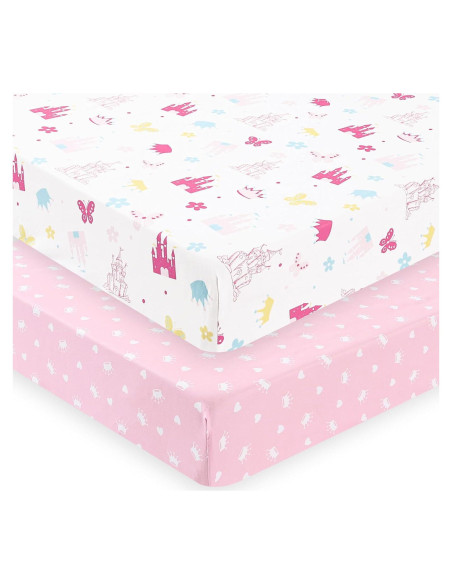 Sábanas Ajustables para Cuna PHF - 2 Piezas 71x132cm Castillo