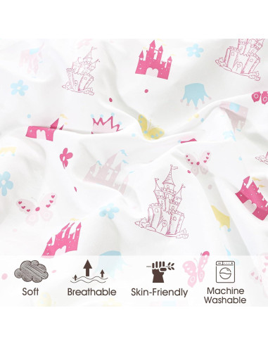 Sábanas Ajustables para Cuna PHF - 2 Piezas 71x132cm Castillo
