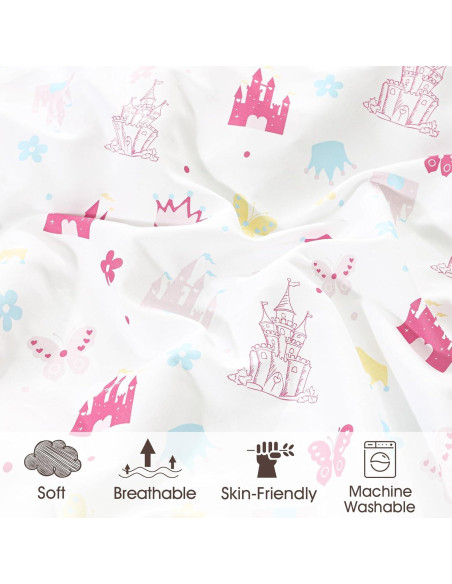 Sábanas Ajustables para Cuna PHF - 2 Piezas 71x132cm Castillo