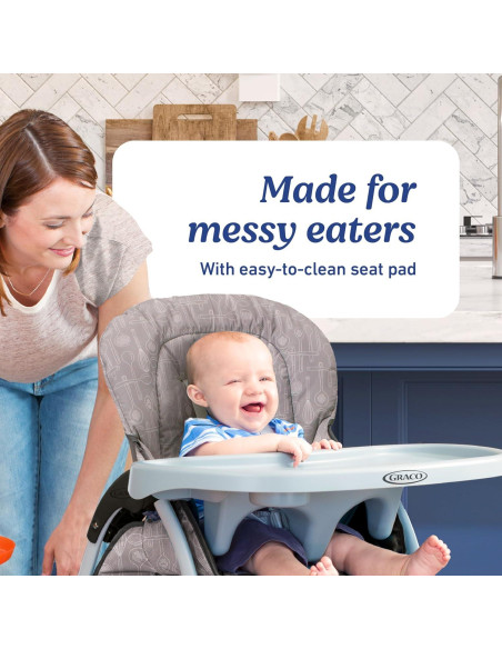 Silla Alta Graco Slim Snacker Plegado Rápido 6.4kg Batidor