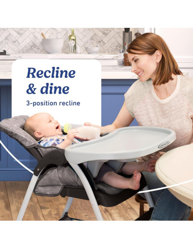 Silla Alta Graco Slim Snacker Plegado Rápido 6.4kg Batidor