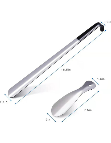 Calzadores BOOMIBOO 42 cm y 19 cm Acero Inoxidable Prácticos