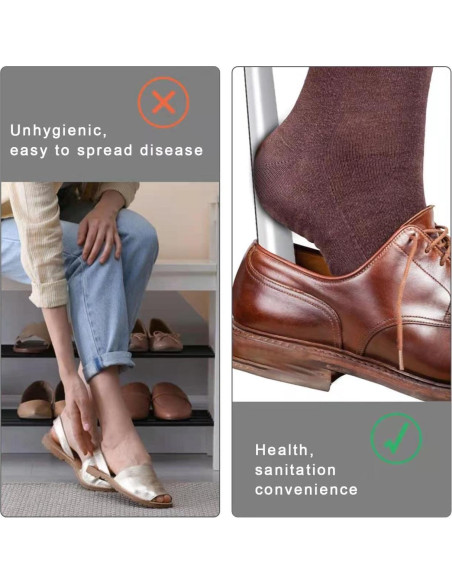 Calzadores BOOMIBOO 42 cm y 19 cm Acero Inoxidable Prácticos