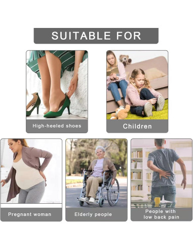 Calzadores BOOMIBOO 42 cm y 19 cm Acero Inoxidable Prácticos