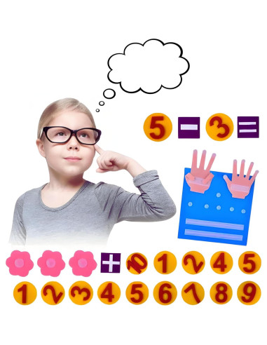 Juguete Montessori de Matemáticas Fieltro 3+ MonkeyMan