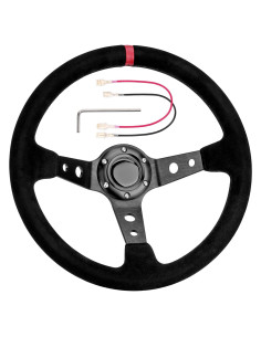 Volante de Carreras FILTERUP 350mm Suede Rojo Universal