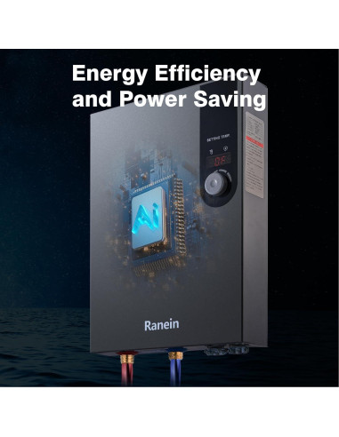 Calentador de Agua Eléctrico Sin Tanque Ranein 18kW 240V LED