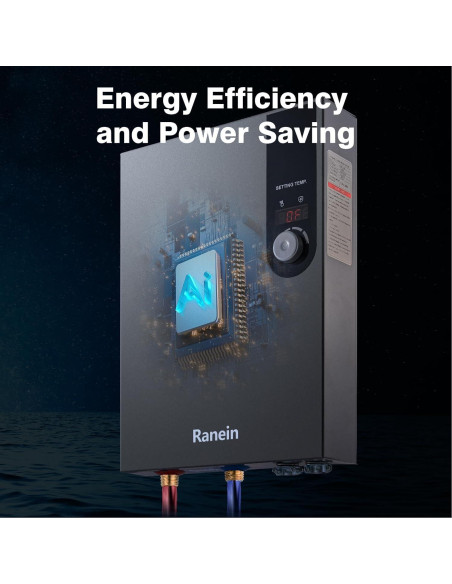 Calentador de Agua Eléctrico Sin Tanque Ranein 18kW 240V LED