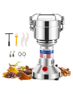 Molinillo de Granos Eléctrico Moongiantgo 2500W 500g Acero Inoxidable