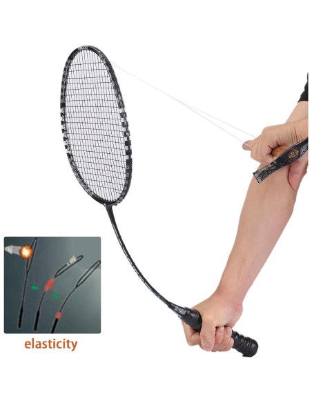 Conjunto de 2 Raquetas de Bádminton TENGAOSI B-7800 Fibra Carbono