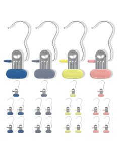 24 Clips Colgantes para Ropa PAIGECODY Rosa Metal Alta Resistencia