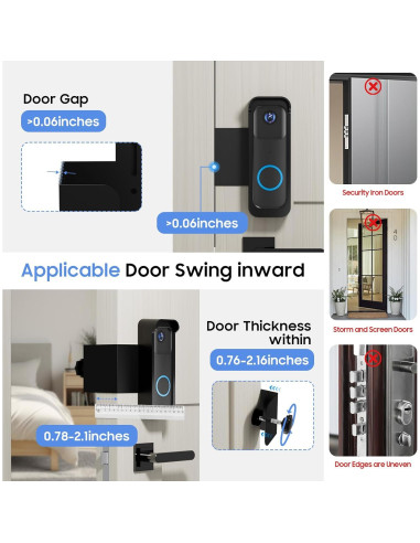 Soporte de Seguridad Anti-Robo para Timbre Blink - Negro