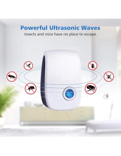 Repelente Ultrasónico de Insectos y Plagas Fire Tracks - Paquete de 6 2