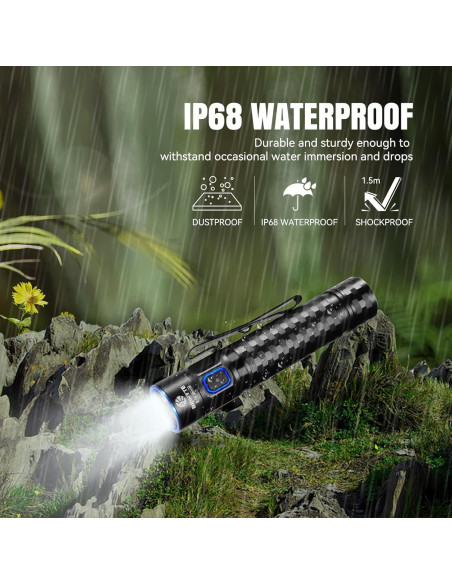 Linterna LED Recargable Brinyte E18 1200 Lúmenes IP68 Linterna LED Recargable Brinyte E18 1200 Lúmenes IP68