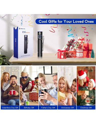 Linterna LED Recargable Brinyte E18 1200 Lúmenes IP68