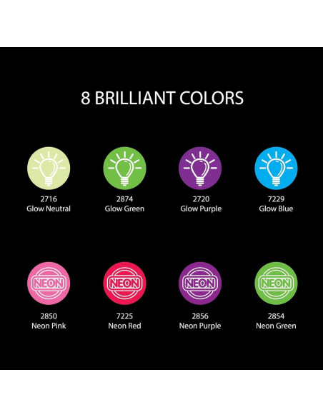 Set de Pintura Acrílica Neon FolkArt 8 Colores 60 ml Set de Pintura Acrílica Neon FolkArt 8 Colores 60 ml