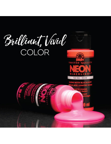 Set de Pintura Acrílica Neon FolkArt 8 Colores 60 ml