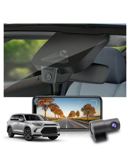 Cámara de Salpicadero Dual 4K Fitcamx para Toyota Grand Highlander 2024-2025