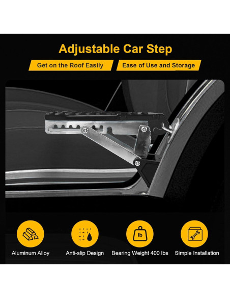 Escalón de puerta de coche SYMI SMMR universal negro 181 kg